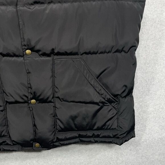 Lands End Vest Mens XL Black Down Puffer Outdoor Active Feathers Streetwear Warm - Picture 6 of 11